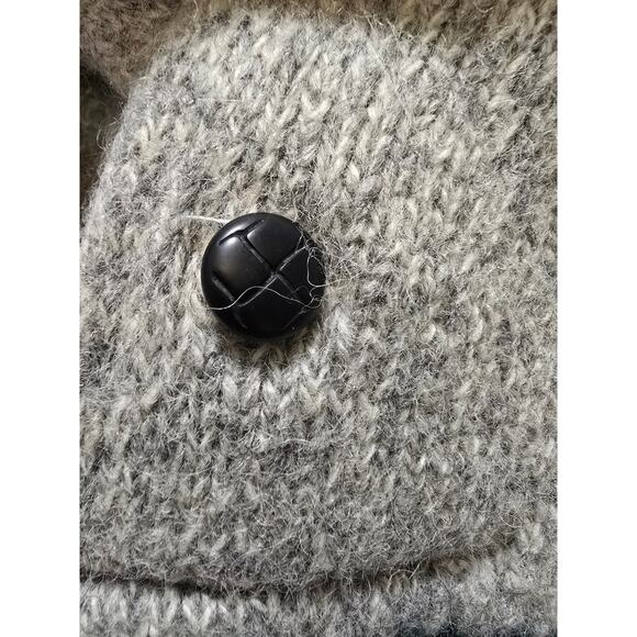 Vintage Eddie Bauer gray green blue red striped thick knit wool blend sweater XL - Picture 8 of 14